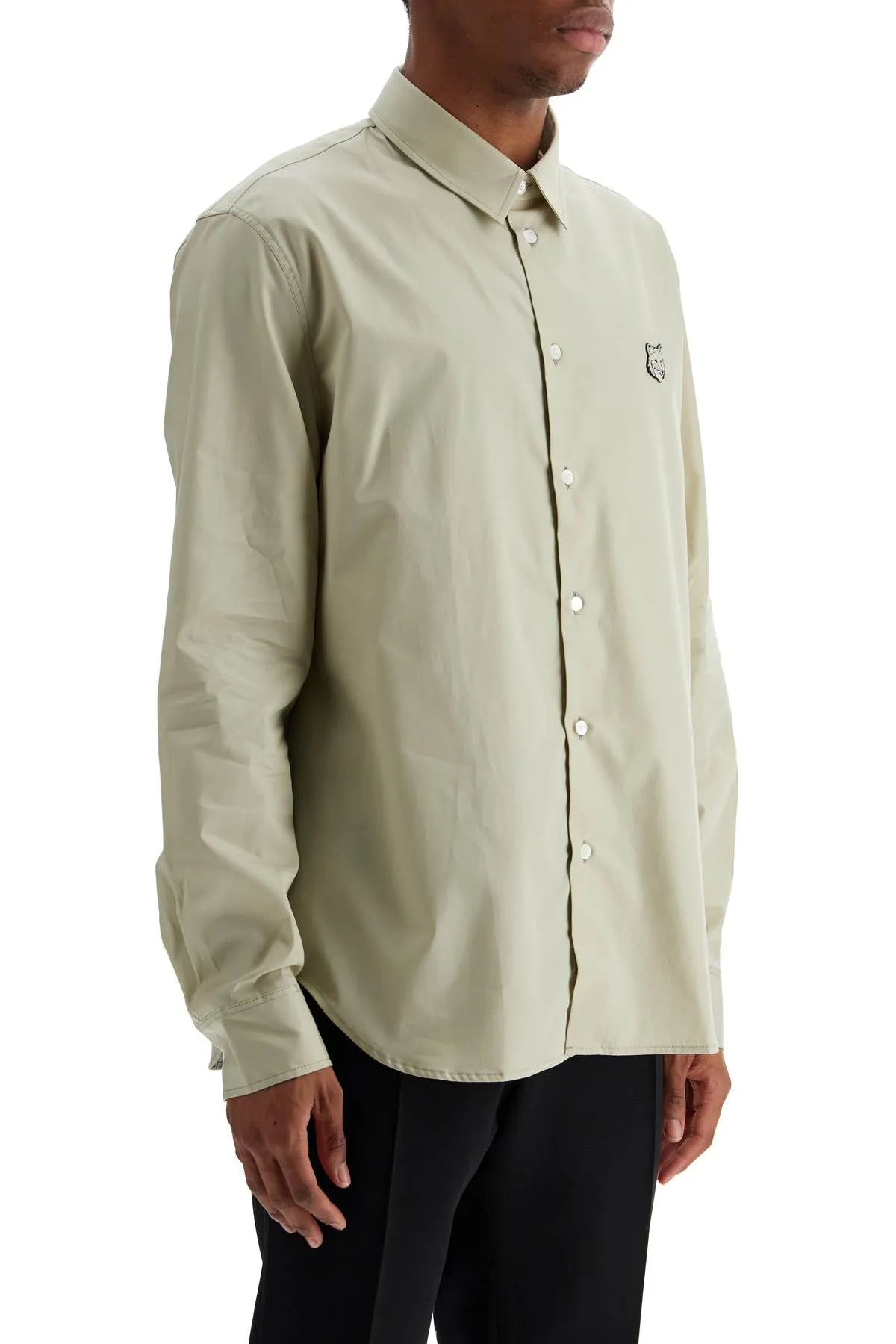 Fox Embroidered Cotton Shirt