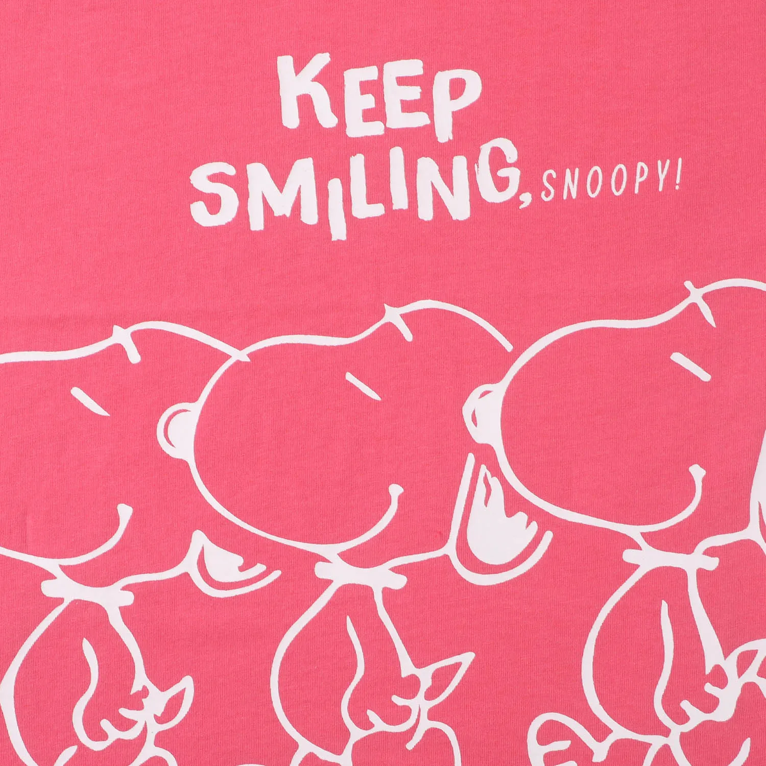 Girls T-Shirt H/S Keep Smiling  - H.Pink