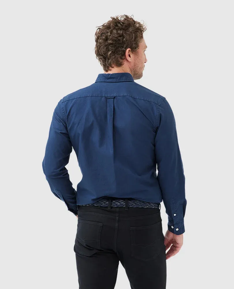 Gunn Oxford Shirt - Sports Fit - Quartz |Navy | Snow | Sky