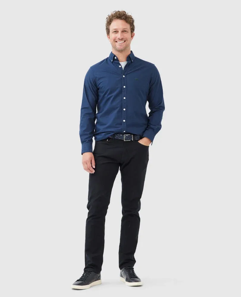 Gunn Oxford Shirt - Sports Fit - Quartz |Navy | Snow | Sky