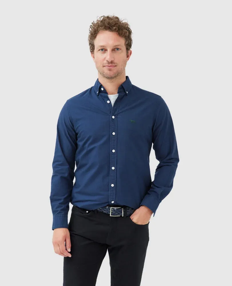 Gunn Oxford Shirt - Sports Fit - Quartz |Navy | Snow | Sky