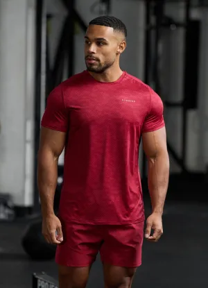 Gym King Enigma AOP Tee - Deep Red
