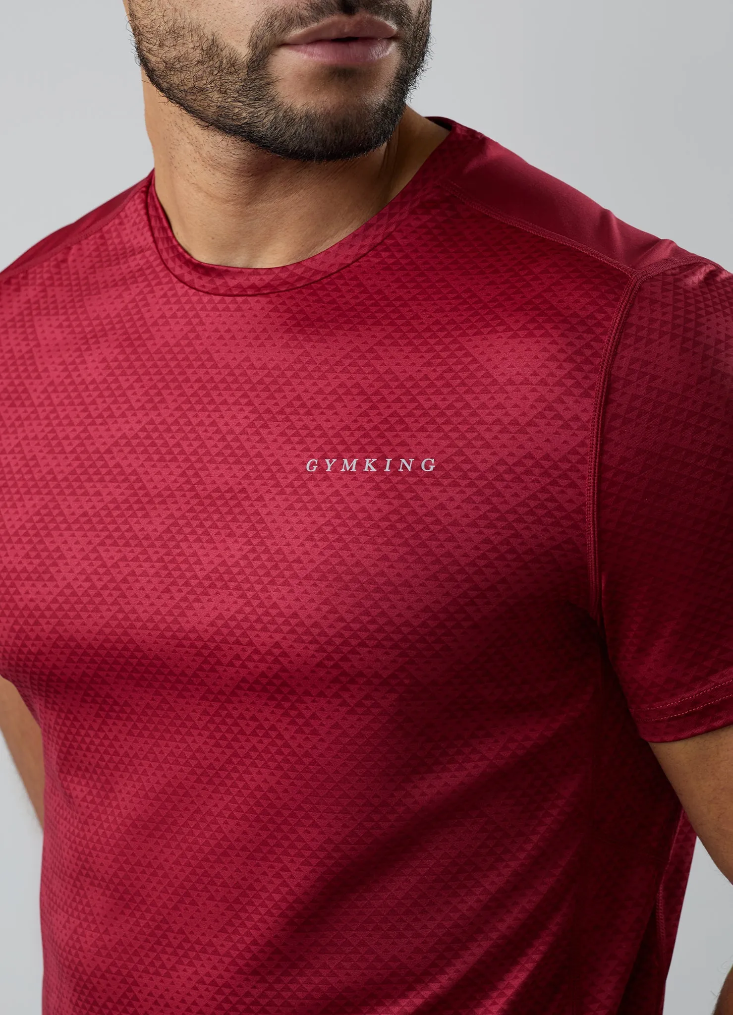 Gym King Enigma AOP Tee - Deep Red