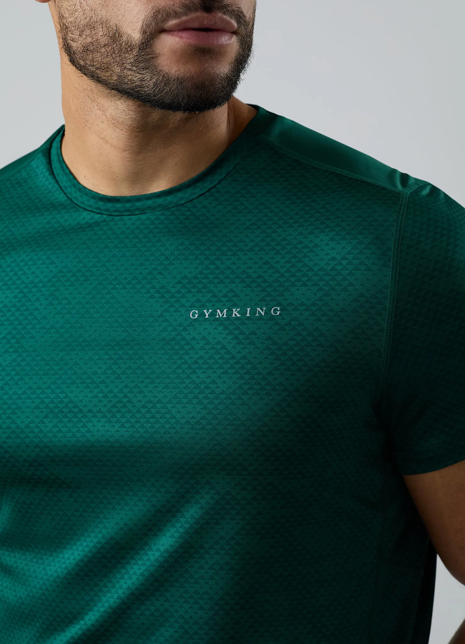 Gym King Enigma AOP Tee - Emerald Green