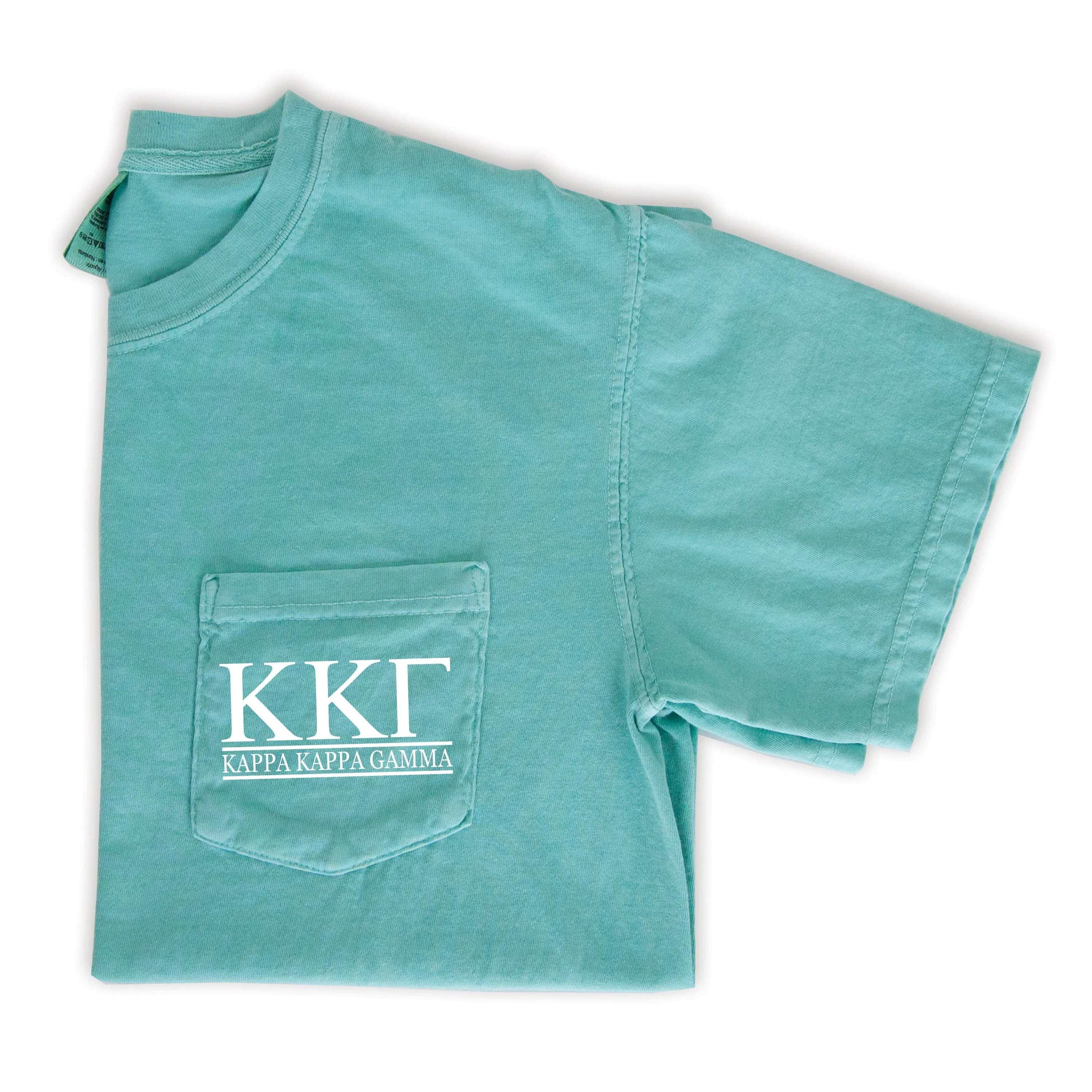Kappa Kappa Gamma Block Letters T-Shirt - Mint