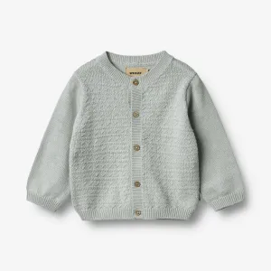 Knit Cardigan Bjrn - soft blue