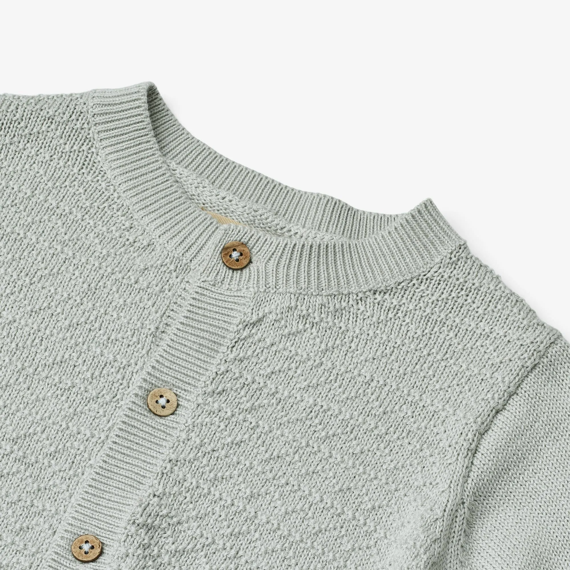 Knit Cardigan Bjrn - soft blue
