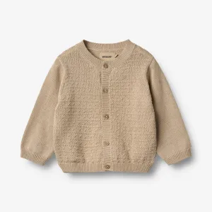 Knit Cardigan Bjrn - soft sand