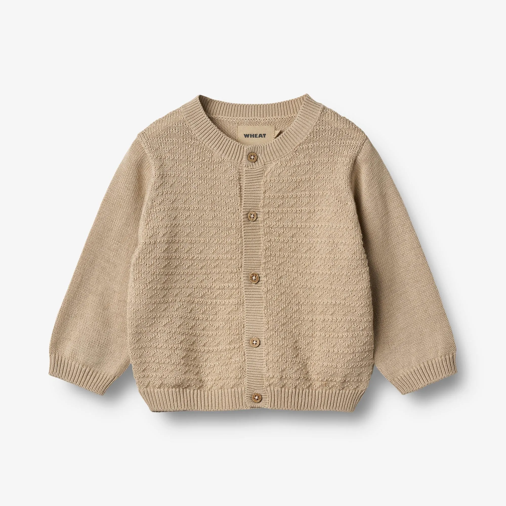 Knit Cardigan Bjrn - soft sand