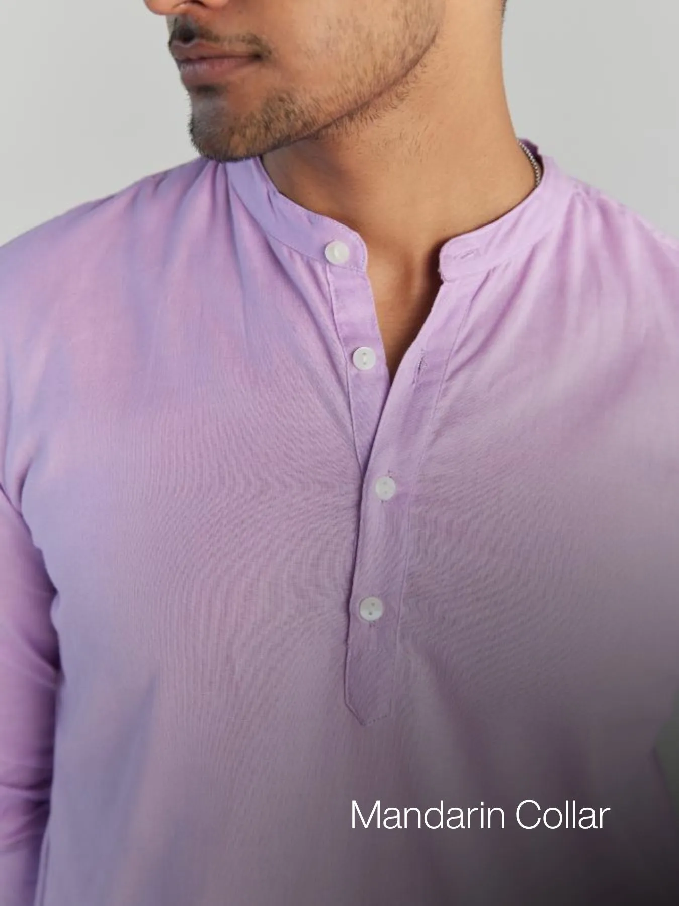 Lilac Airy Linen Long Kurta