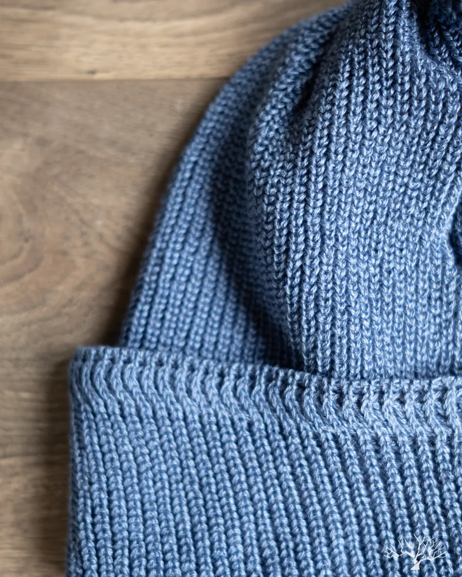 Linen Waffle Watch Cap - Lt. Blue