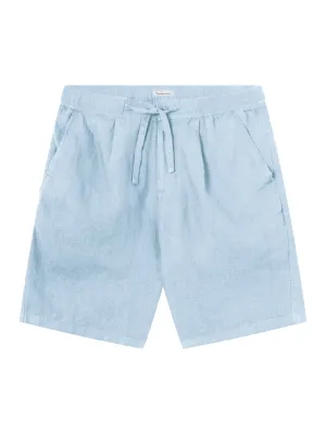 Loose Linen shorts - Asley Blue