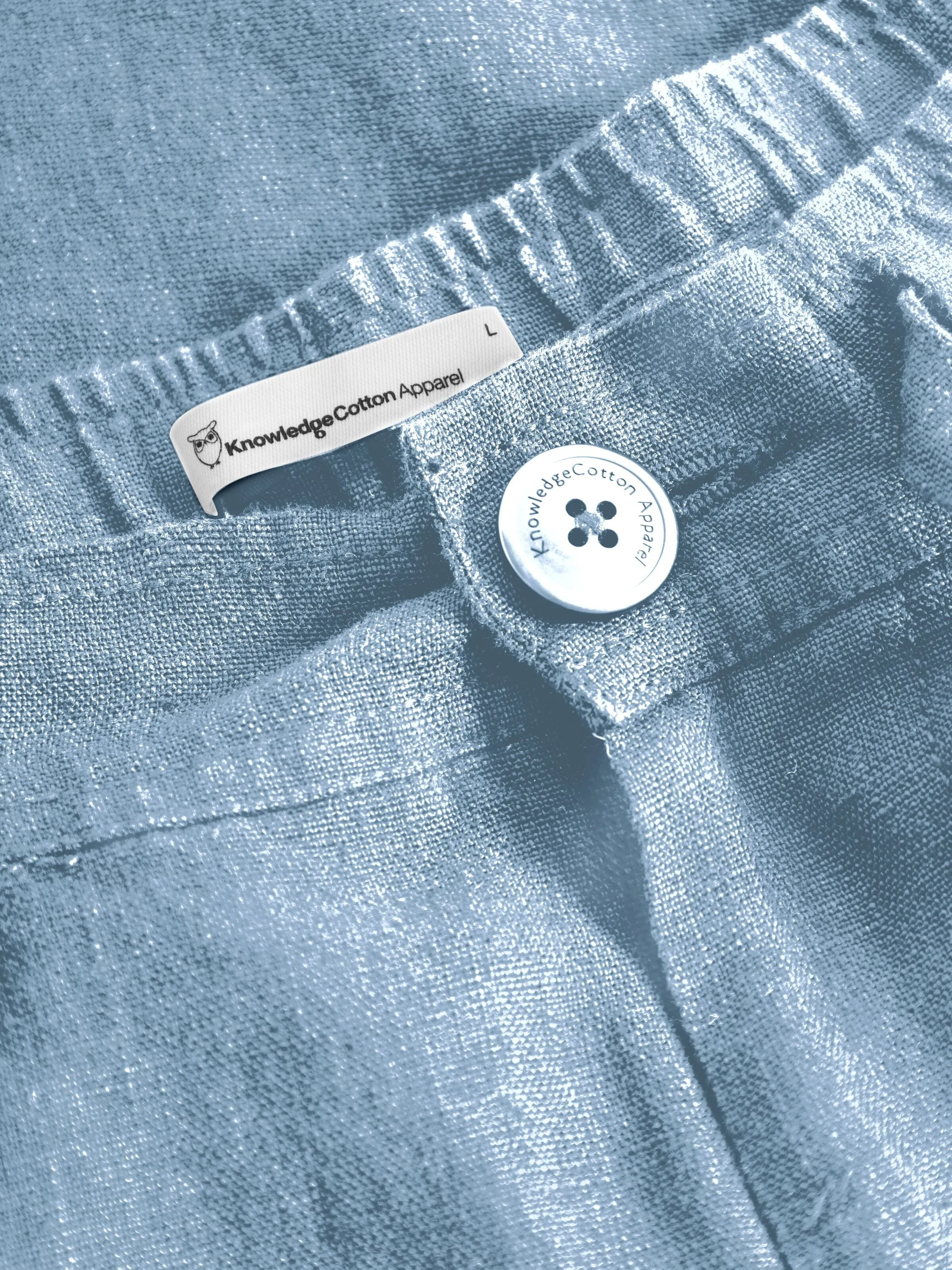 Loose Linen shorts - Asley Blue