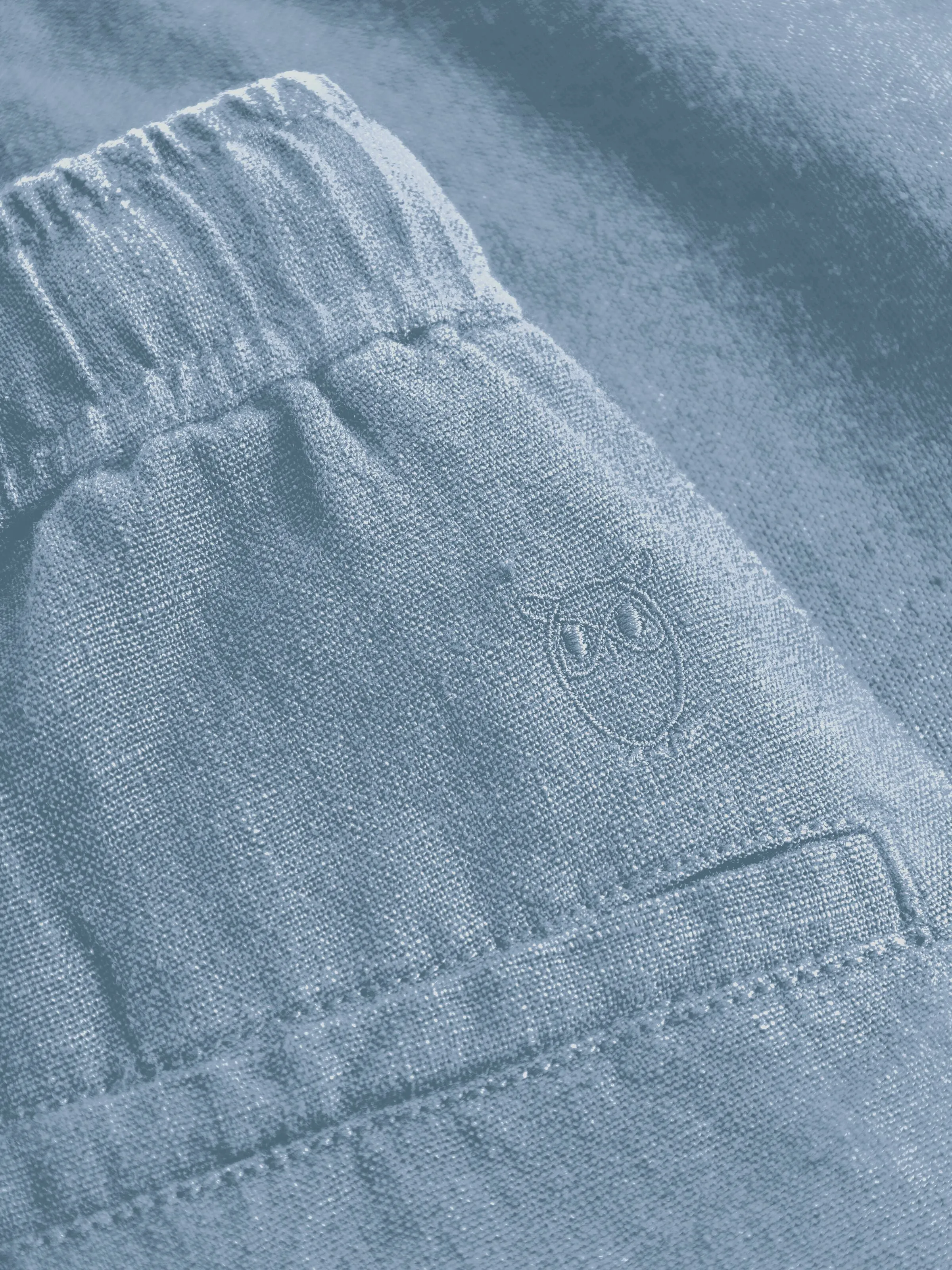 Loose Linen shorts - Asley Blue