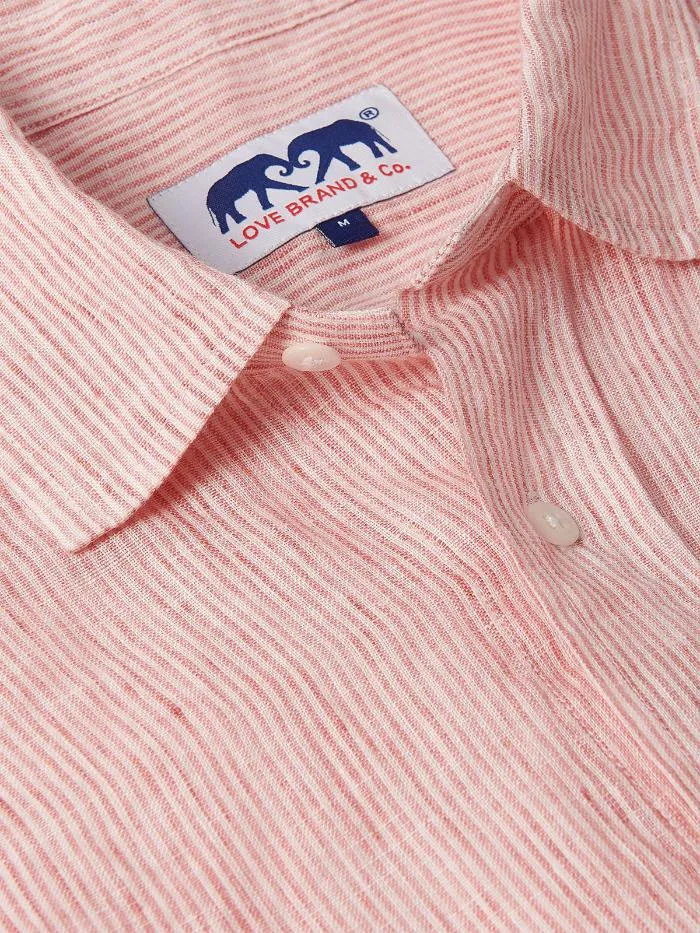 Men's Red Lines Abaco Linen Shirt