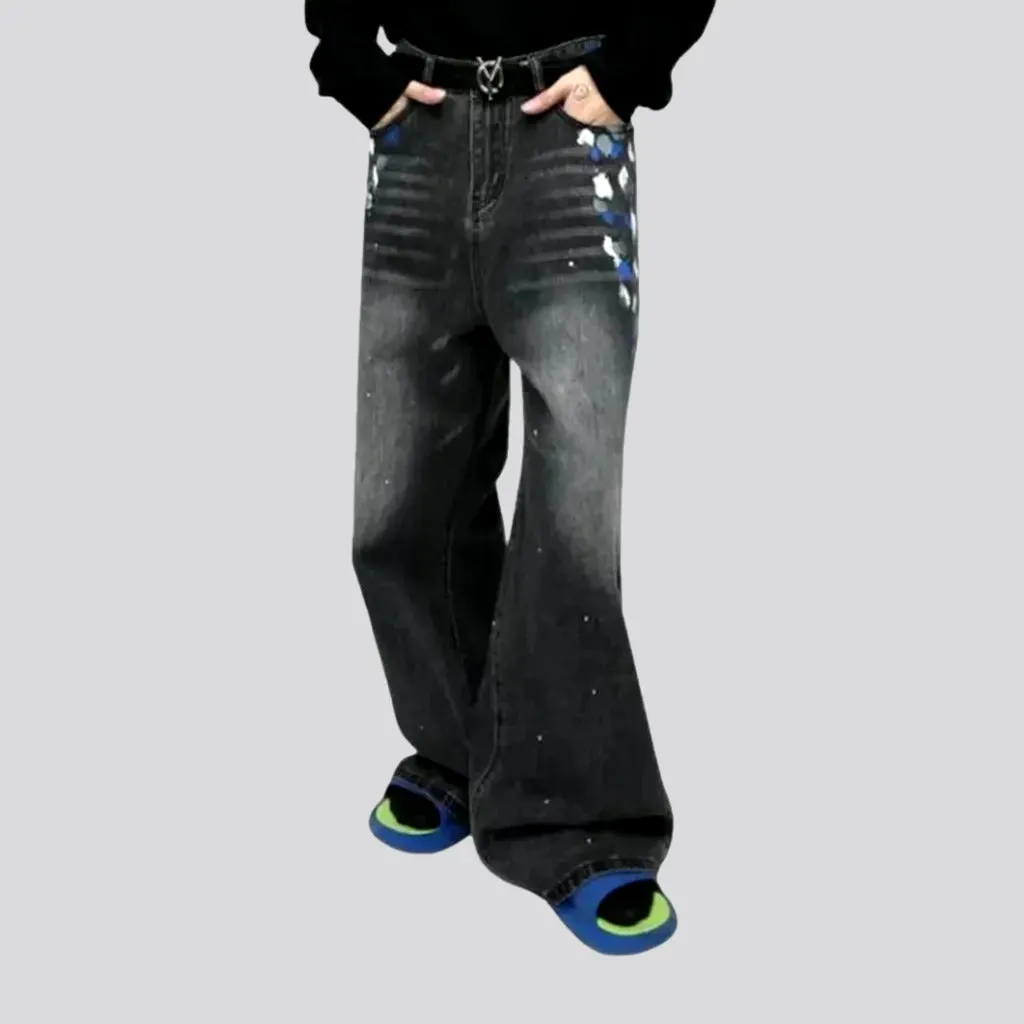 Mid rise trendy men's jeans