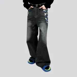 Mid rise trendy men's jeans