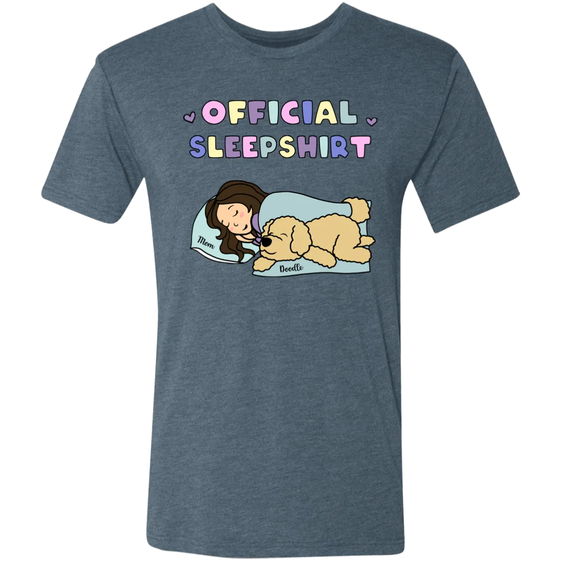 Mom's Official Doodle Sleep Shirt Triblend T-Shirt