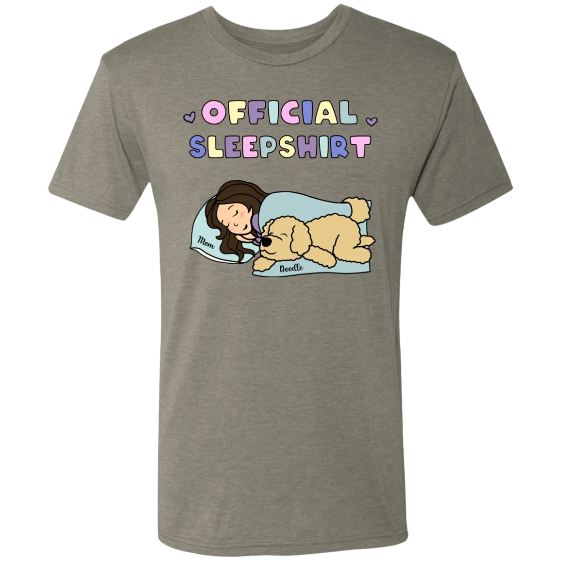 Mom's Official Doodle Sleep Shirt Triblend T-Shirt