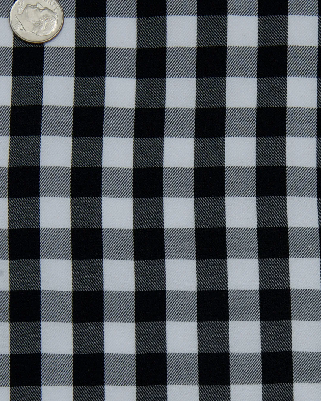 Monti Black White Mid Gingham Twill
