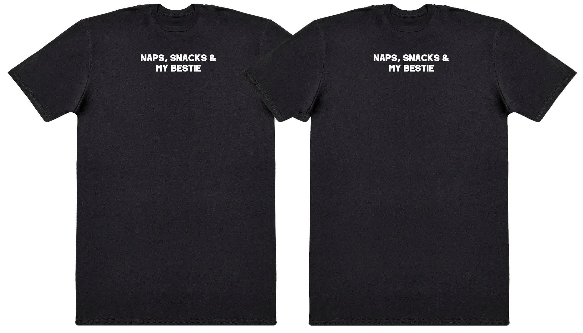 Naps, Snacks & Bestie Matching Set - Kids Oversized Comfy & Extra Comfy T-Shirt