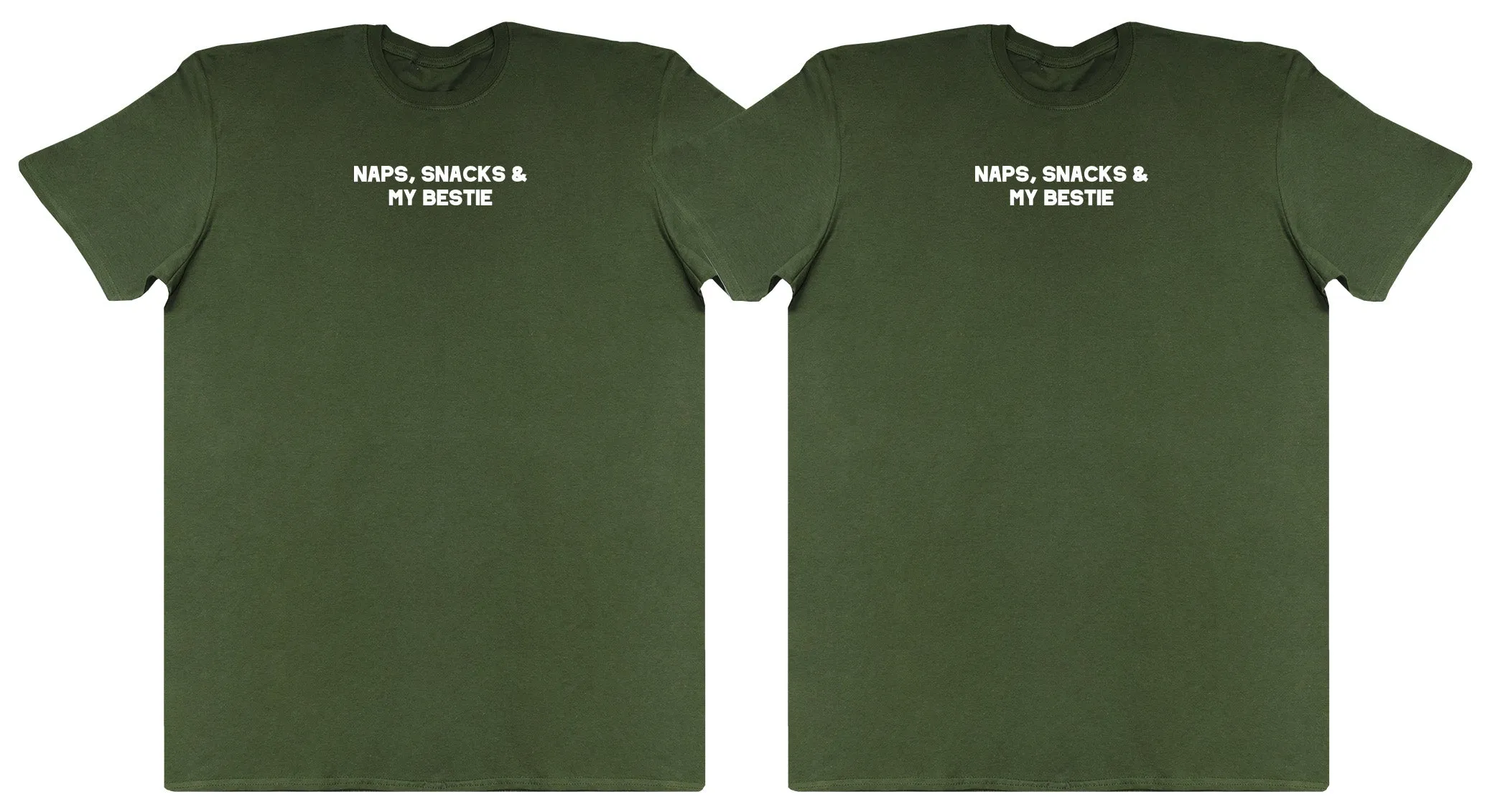 Naps, Snacks & Bestie Matching Set - Kids Oversized Comfy & Extra Comfy T-Shirt