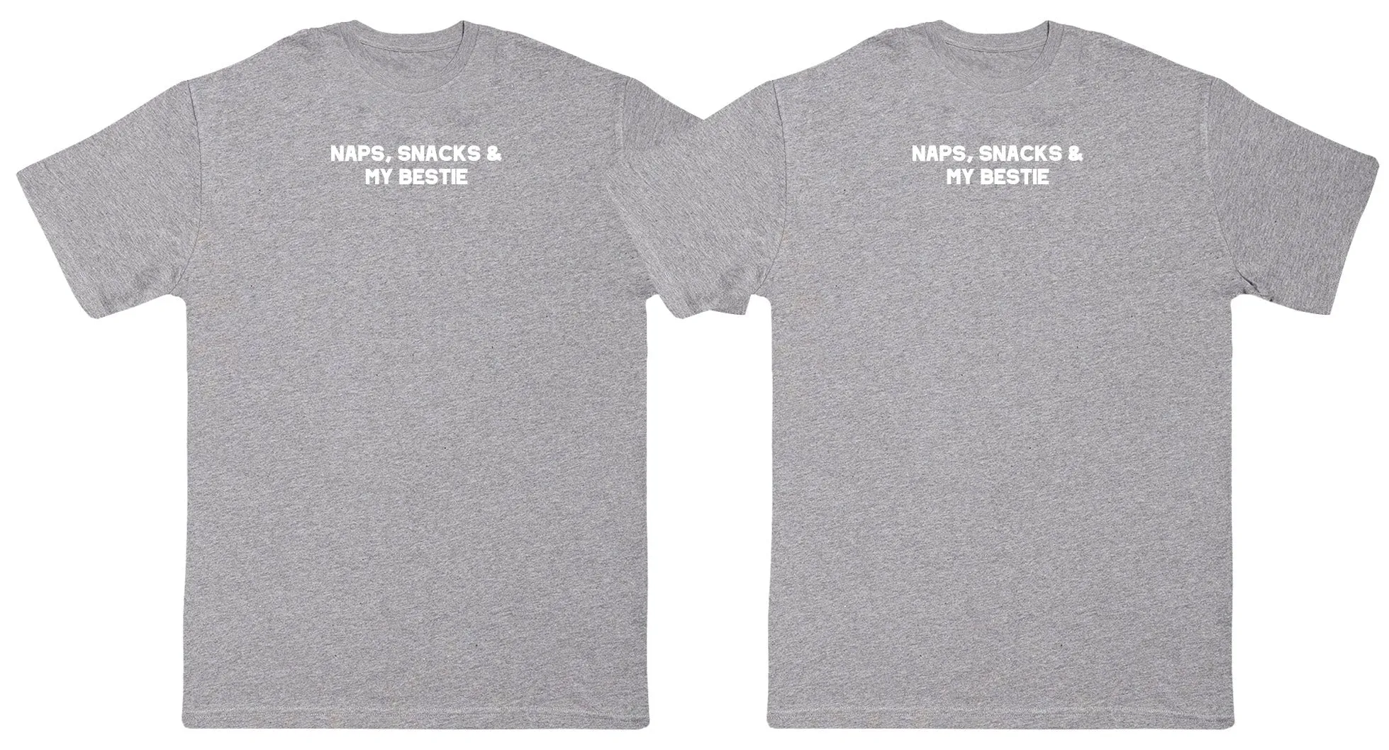 Naps, Snacks & Bestie Matching Set - Kids Oversized Comfy & Extra Comfy T-Shirt