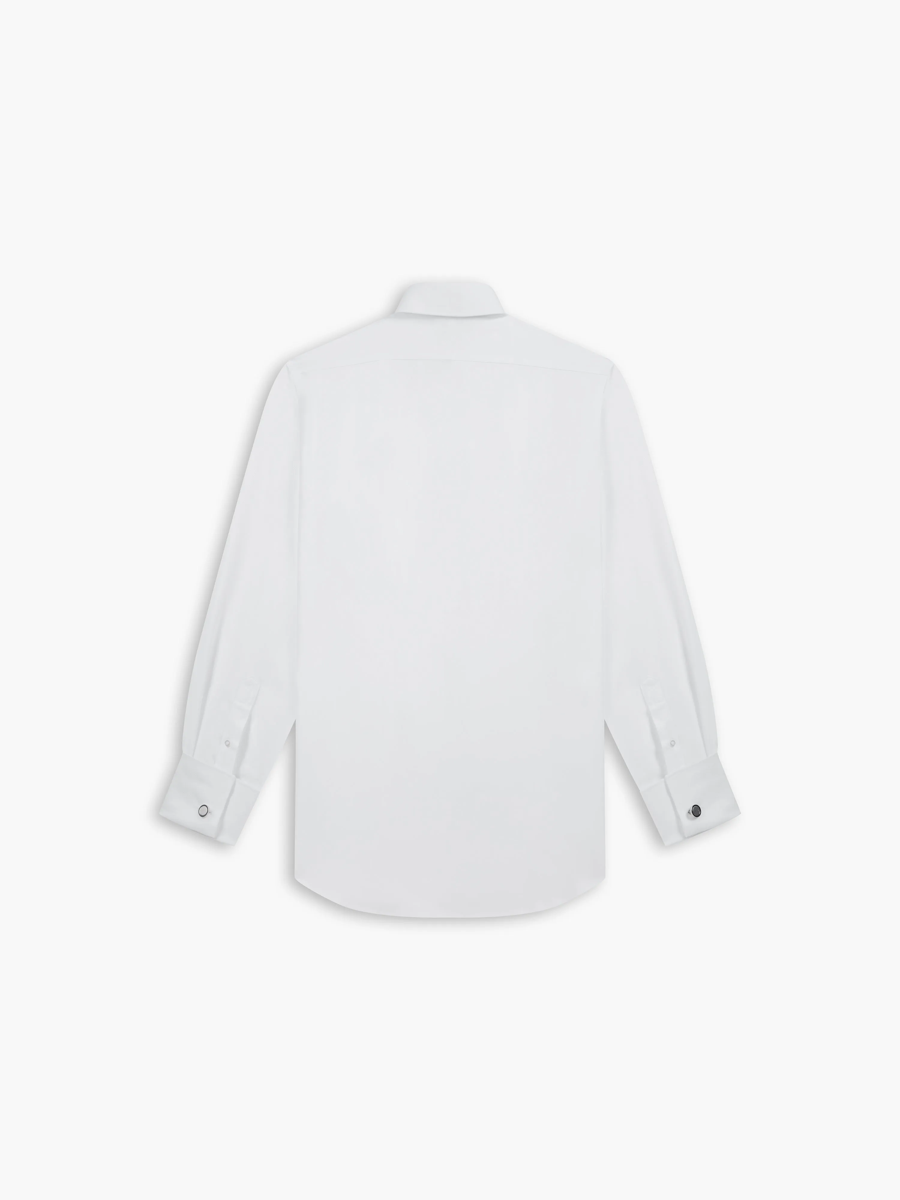 Non-Iron White Royal Oxford Fitted Dual Cuff Classic Collar Shirt