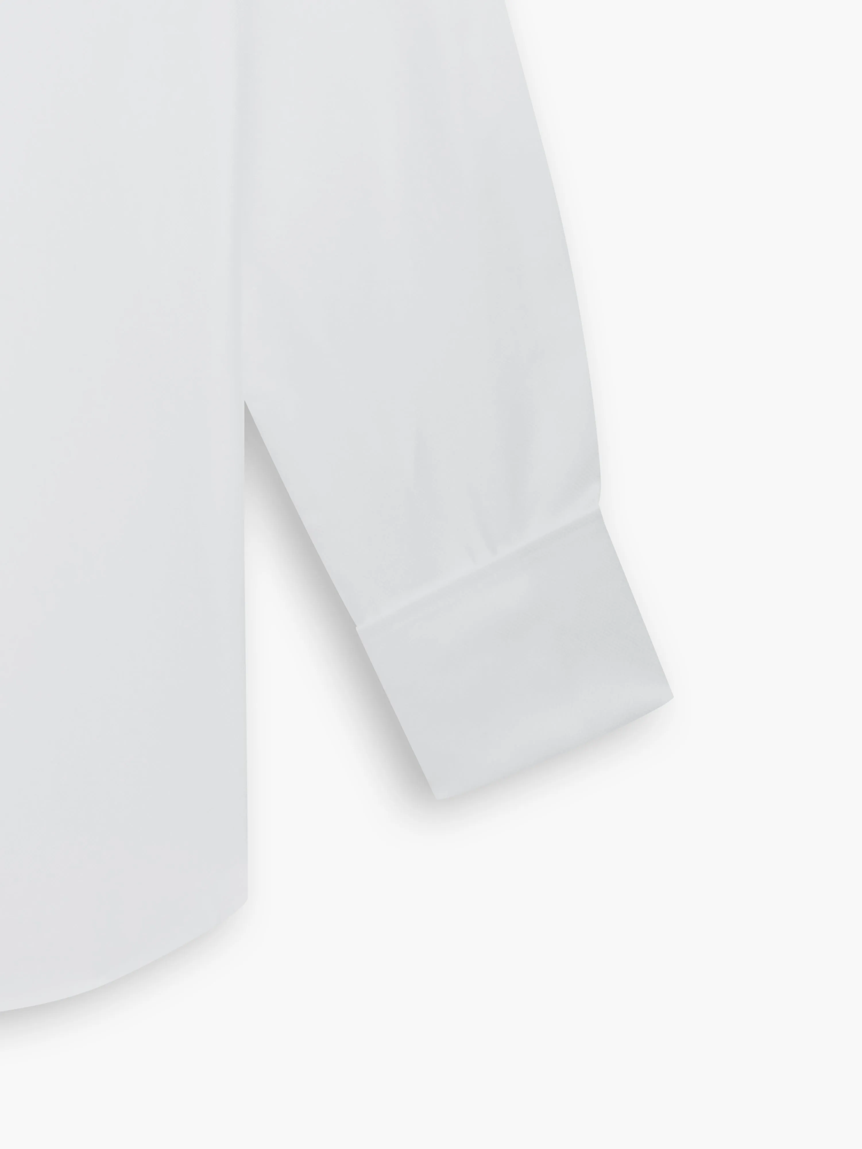 Non-Iron White Royal Oxford Fitted Dual Cuff Classic Collar Shirt