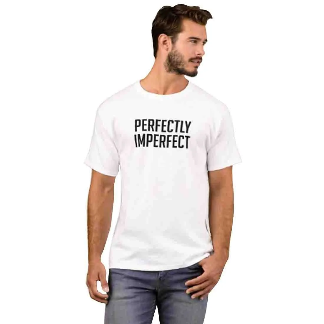 Nutcase Designer Round Neck Men's T-Shirt Wrinkle-Free Poly Cotton Tees - Perfectly