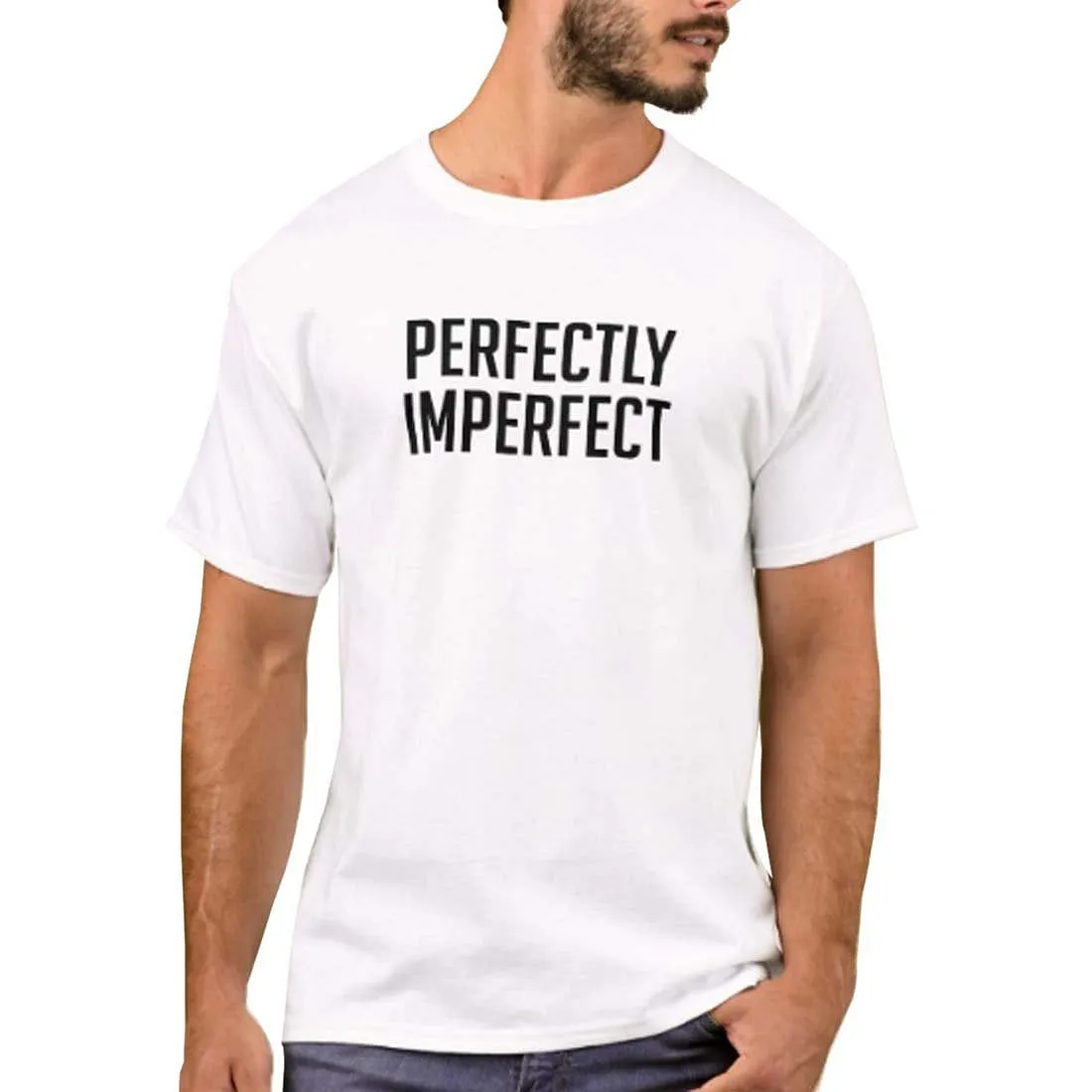 Nutcase Designer Round Neck Men's T-Shirt Wrinkle-Free Poly Cotton Tees - Perfectly