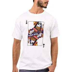 Nutcase Designer Round Neck Men's T-Shirt Wrinkle-Free Poly Cotton Tees - Queen