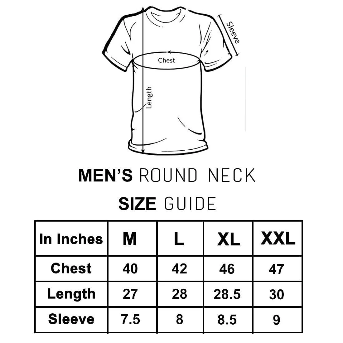 Nutcase Designer Round Neck Men's T-Shirt Wrinkle-Free Poly Cotton Tees - Queen