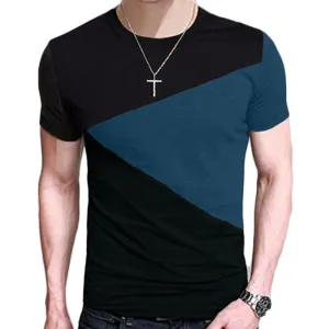 Oblique Contrast Mens Slim Fit Tees