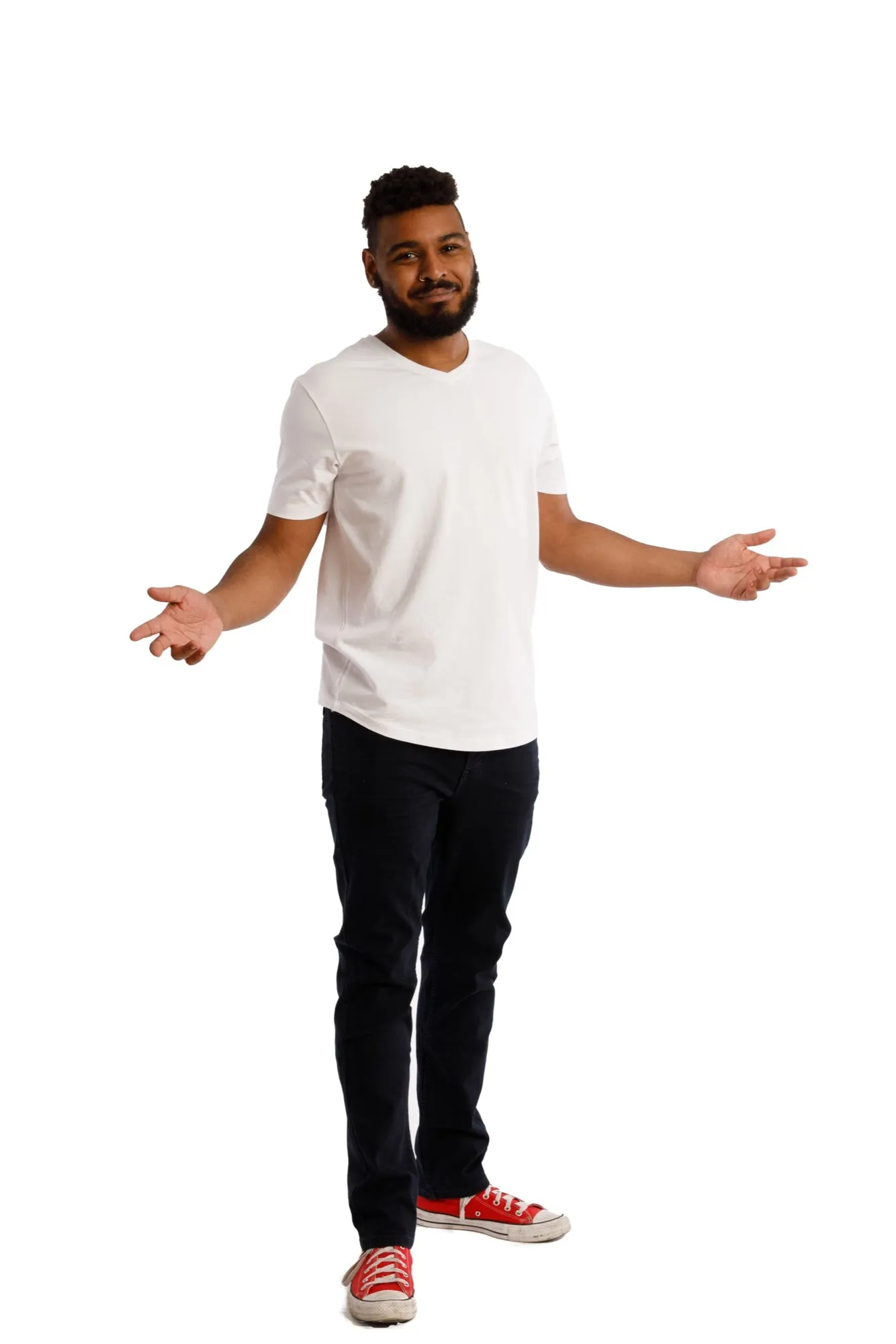 Organic V-Neck T-Shirt / White