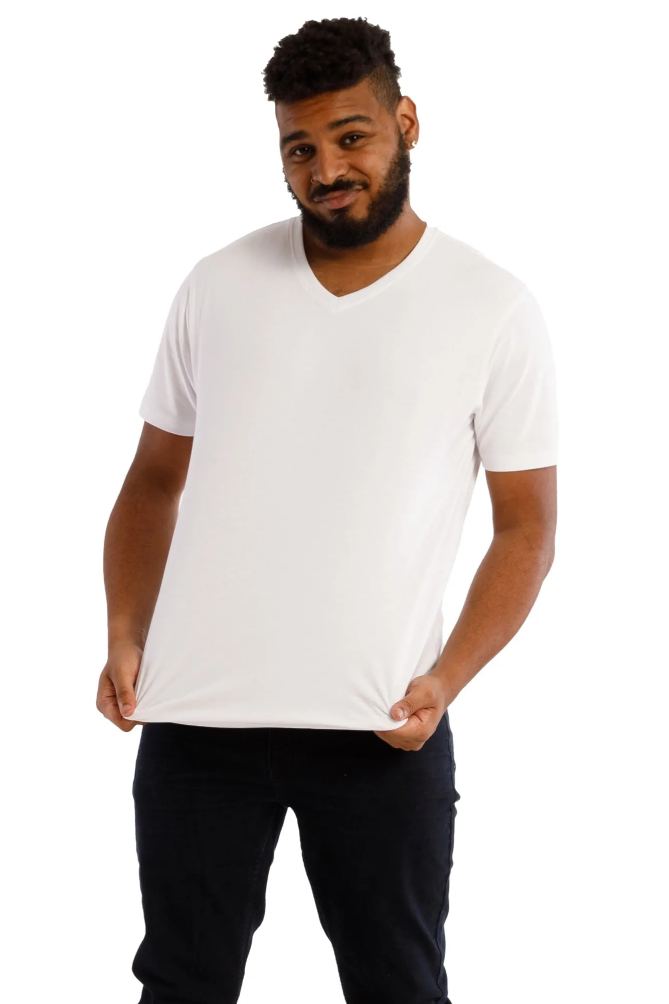 Organic V-Neck T-Shirt / White