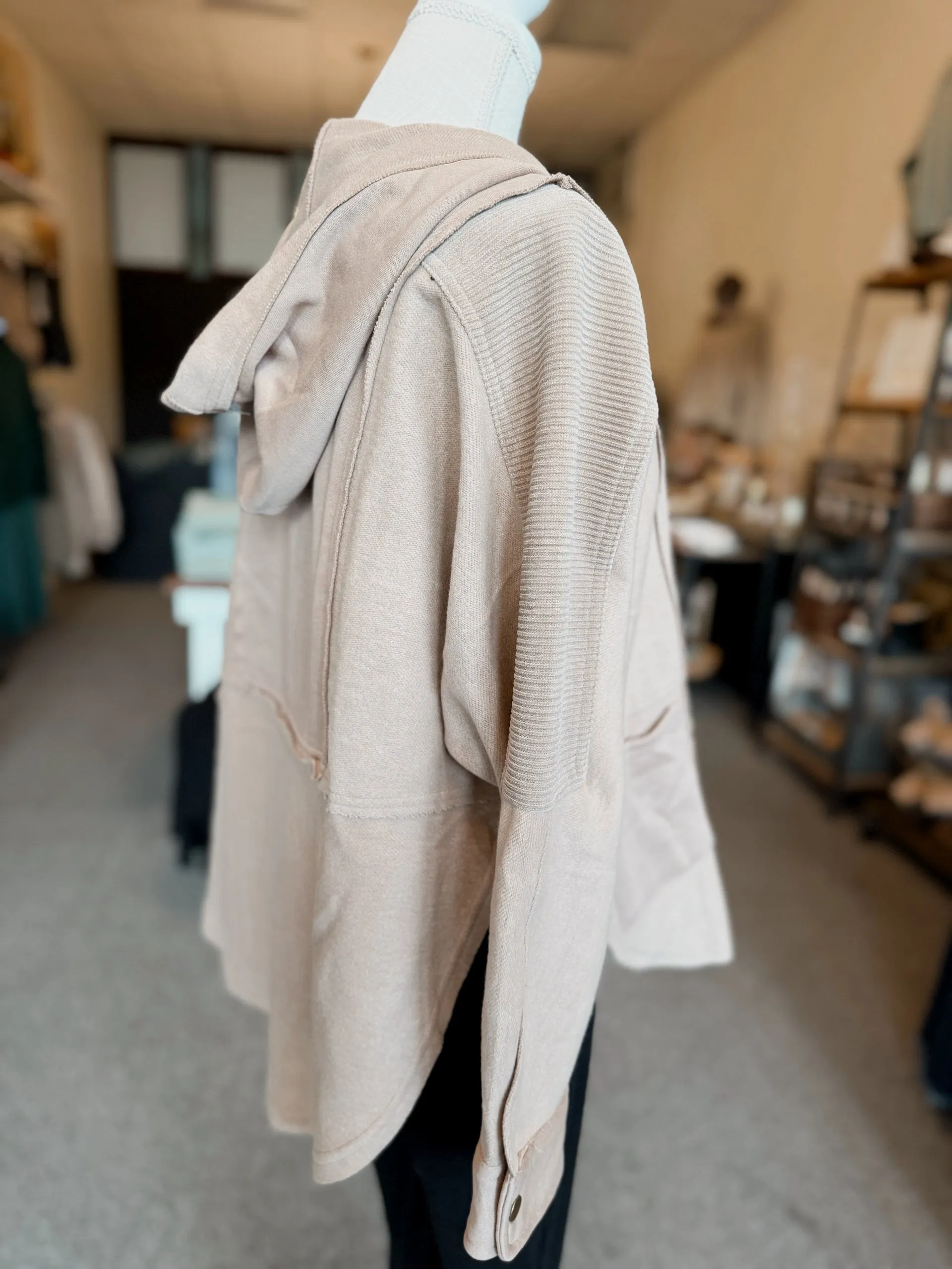 Patchwork Hooded Pullover