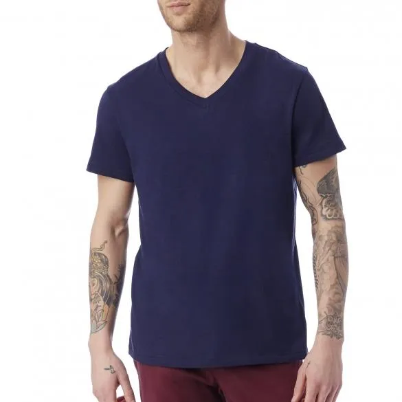 perfect v-neck pima tee (navy)