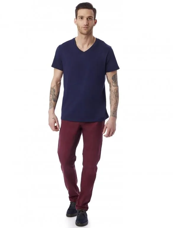 perfect v-neck pima tee (navy)