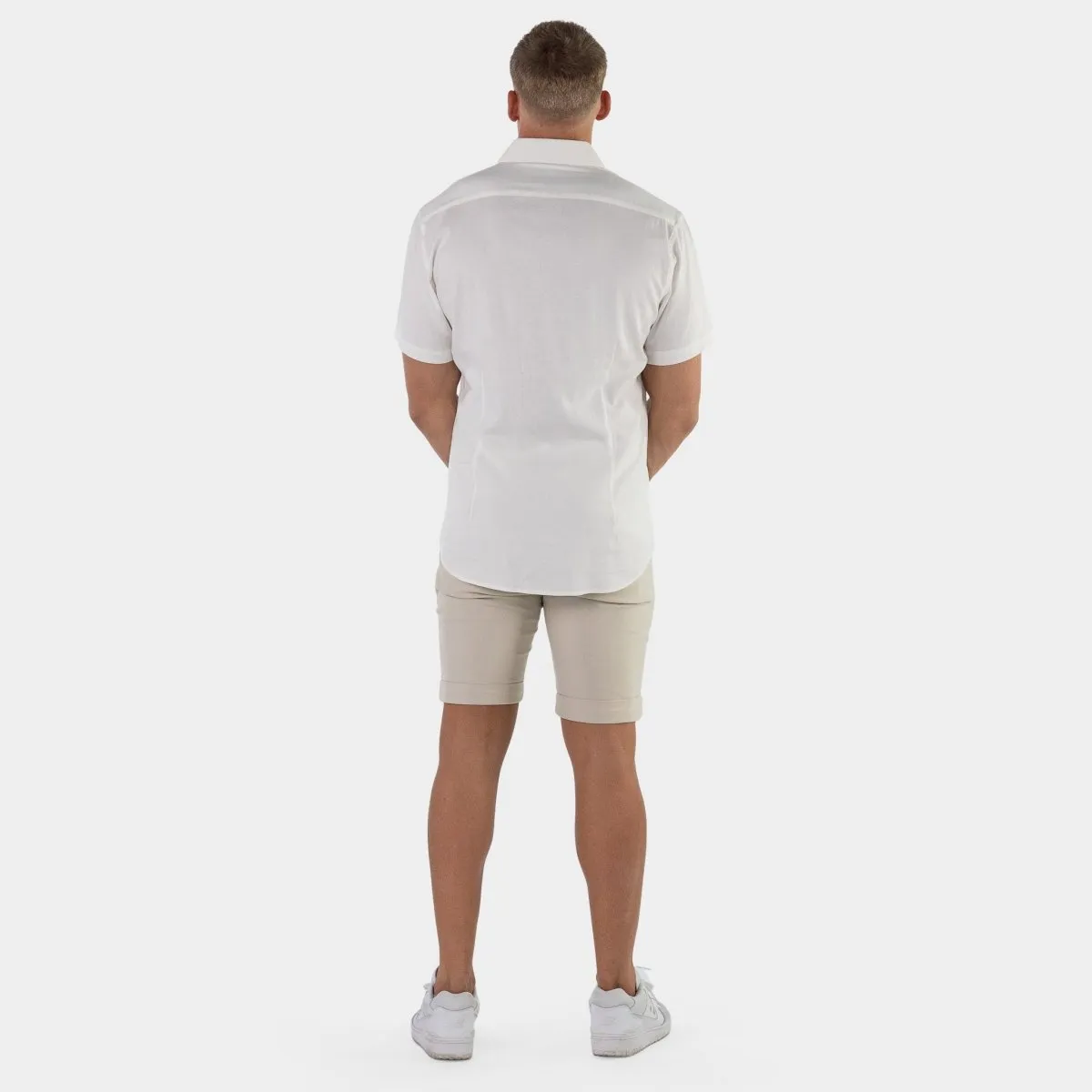Performance Linen Short Sleeve Shirt - White