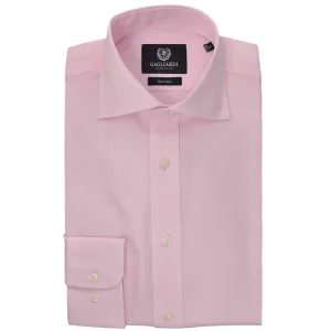 Pink Oxford Cutaway Collar Single Cuffed Slim-Fit Non-Iron Shirt