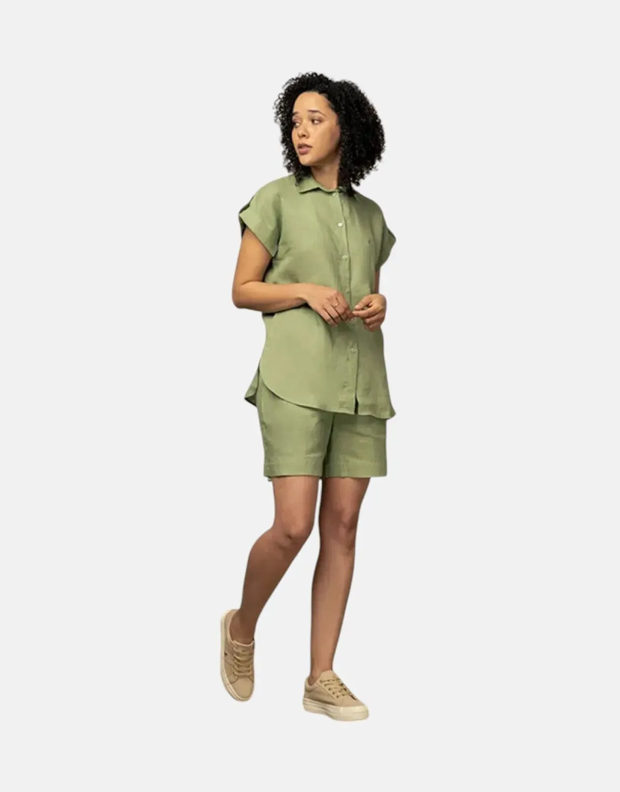 Polo Nicky Linen Mint Shirt