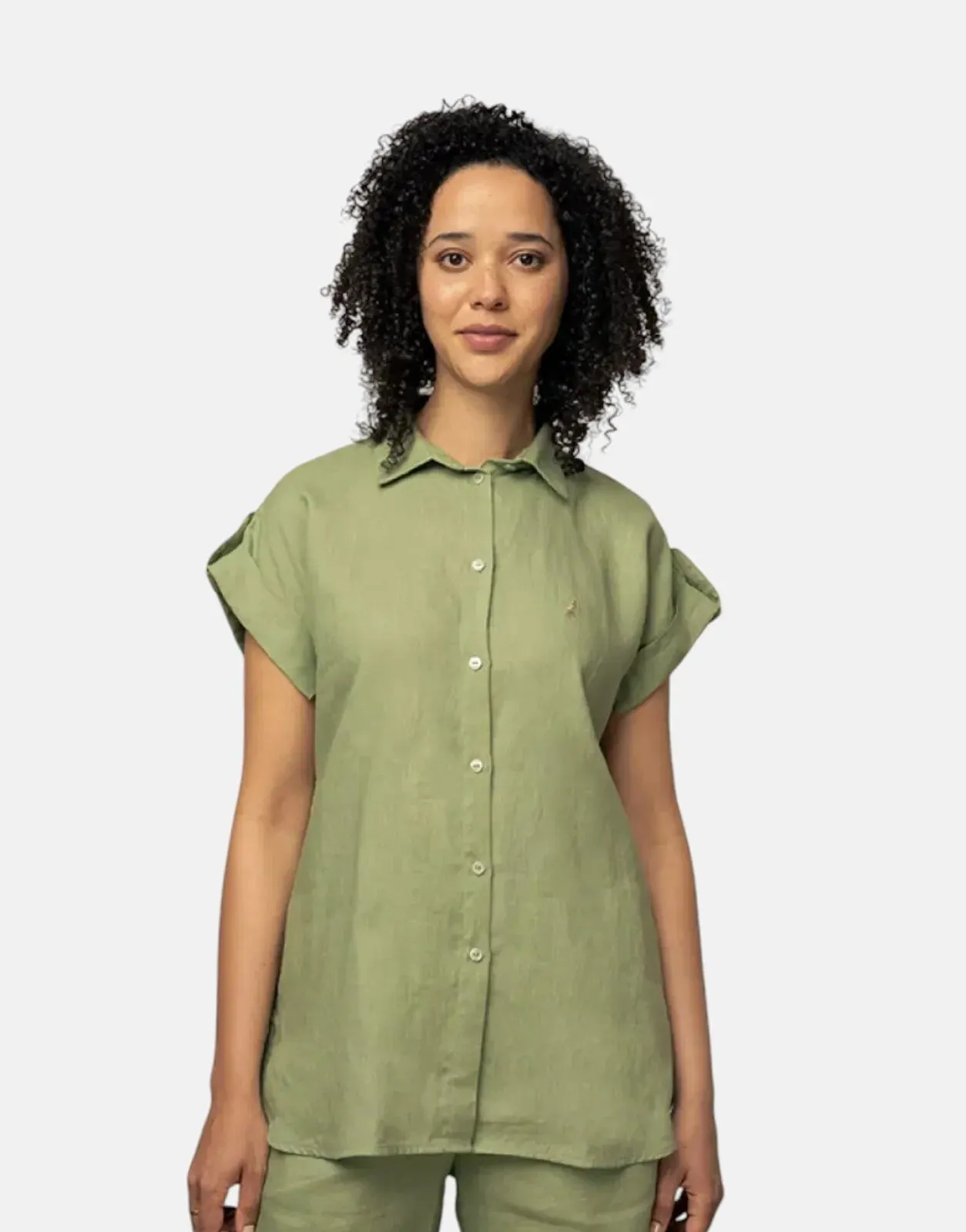 Polo Nicky Linen Mint Shirt