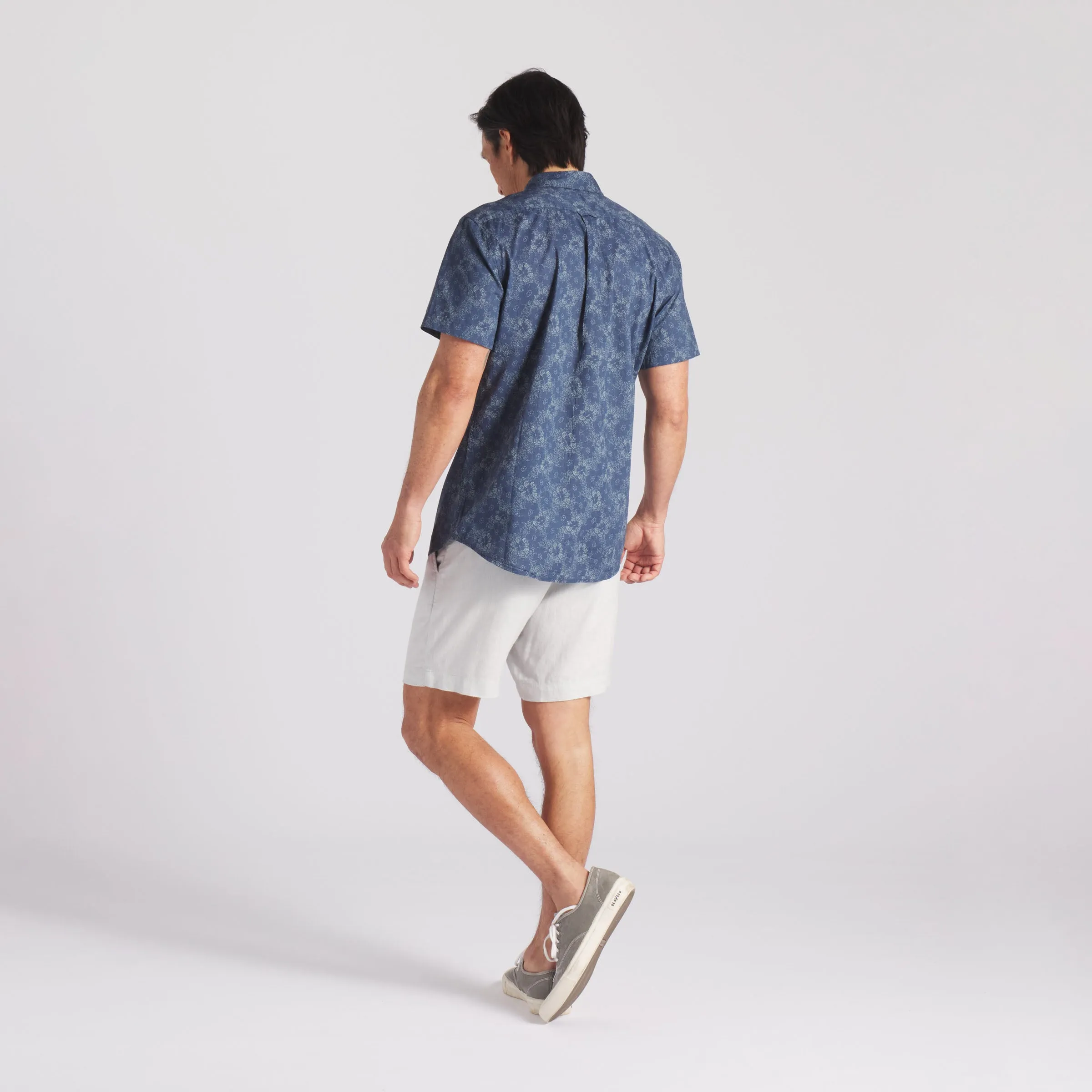 Printed Light Weight Poplin Shirt - Wrought Iron