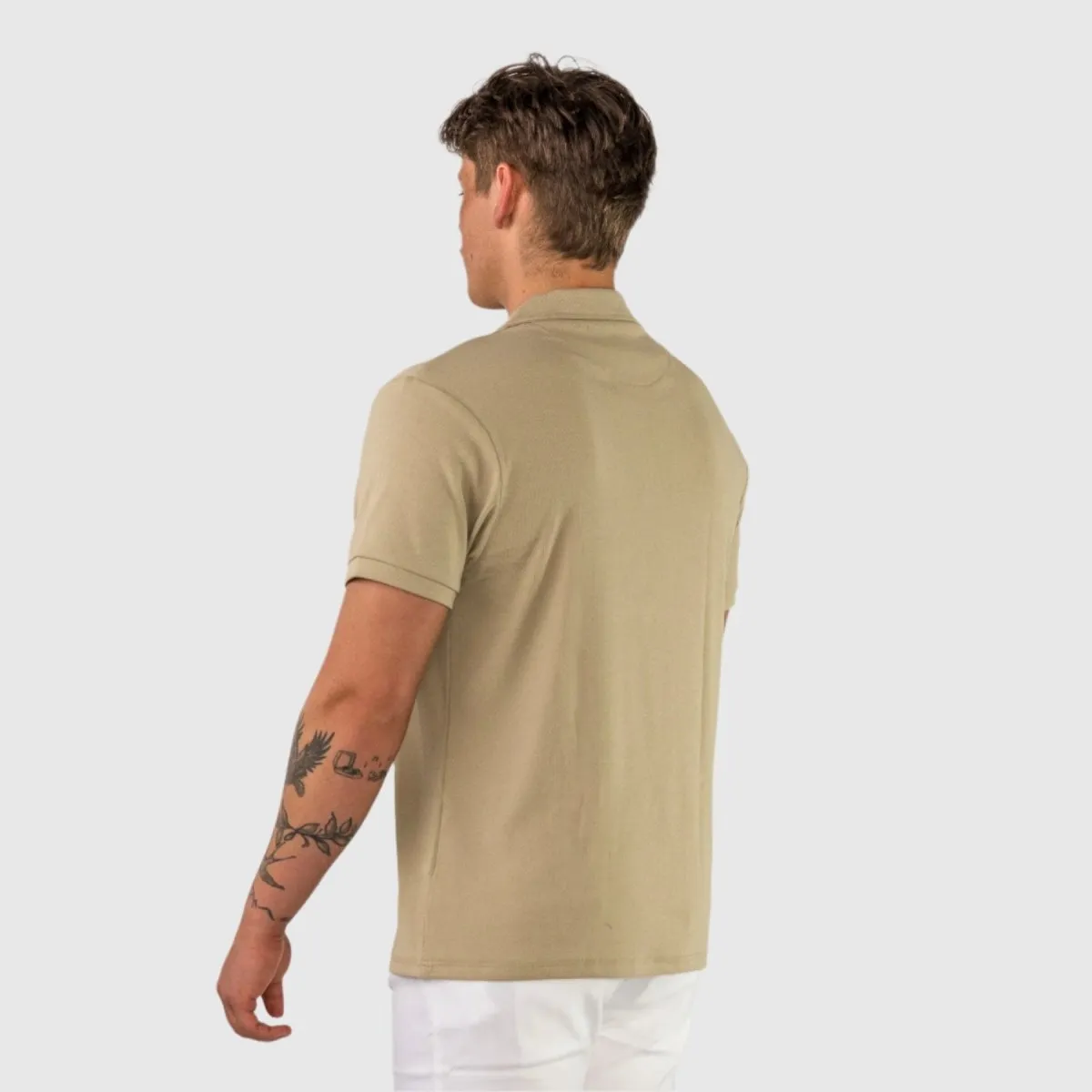 Rayon Stretch Polo - Oat