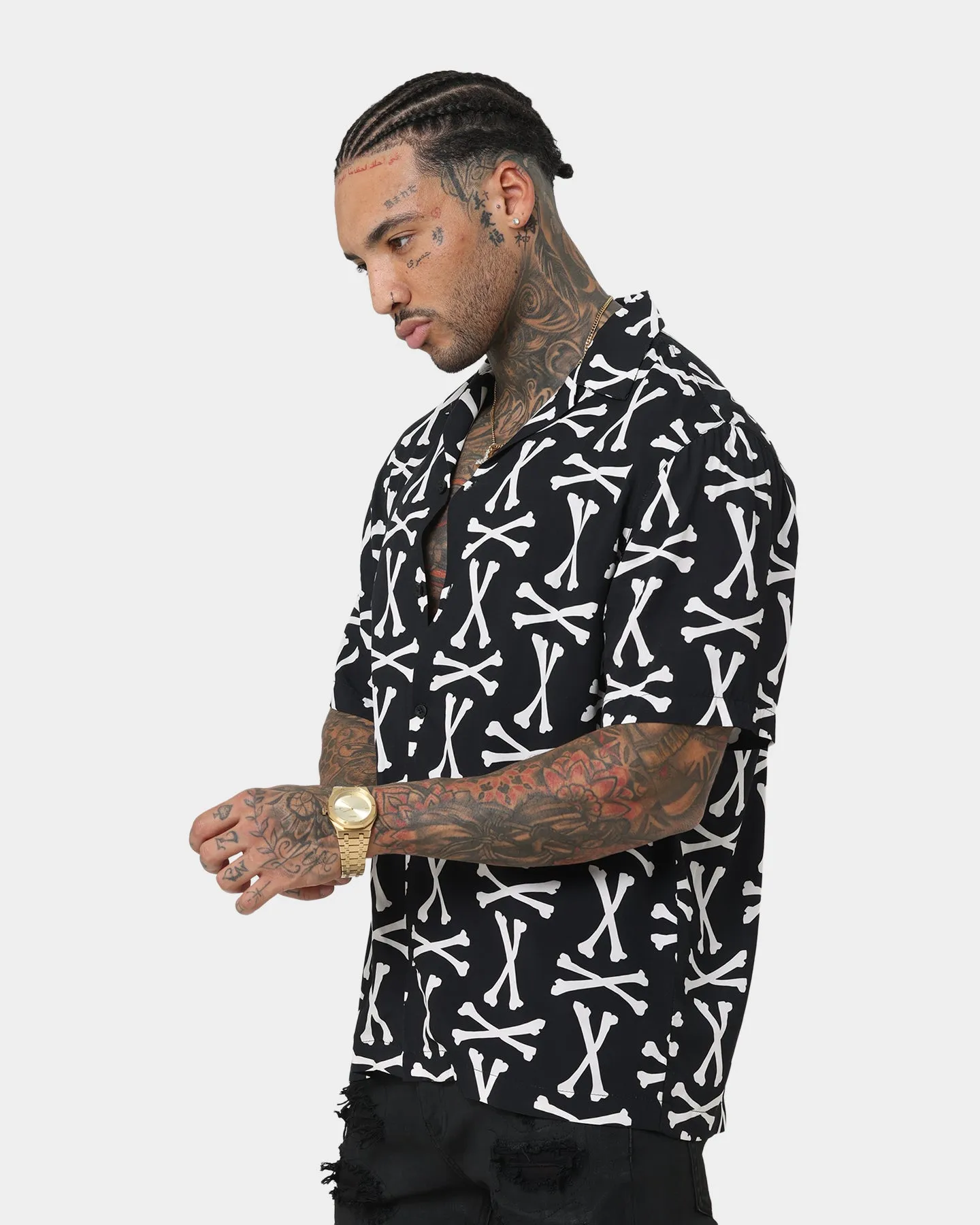 Saint Morta Boneyard Short Sleeve Shirt Black/White