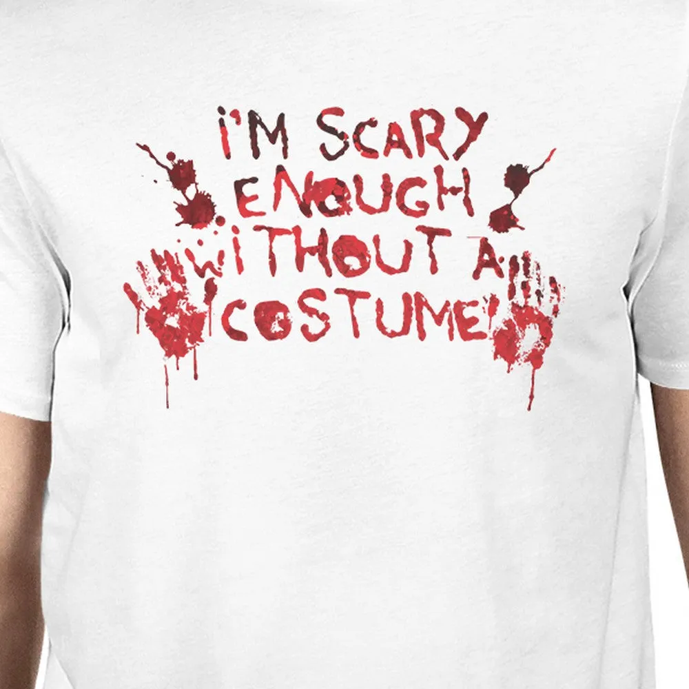 Scary Without A Costume Bloody Hands Mens White Shirt