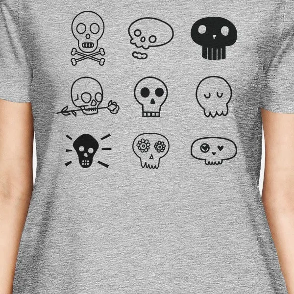 Skulls Womens Grey Shirt