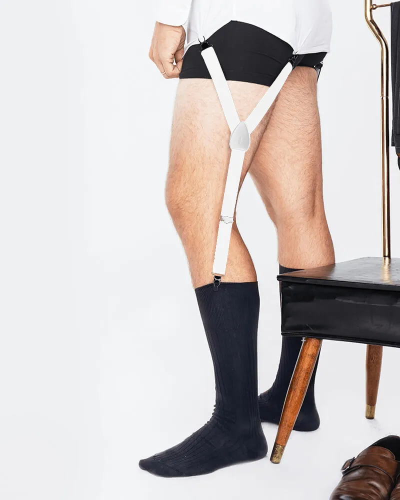 Solid White Shirttail Garters