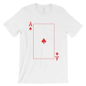 Spade Ace Card Funny Mens White T-Shirt